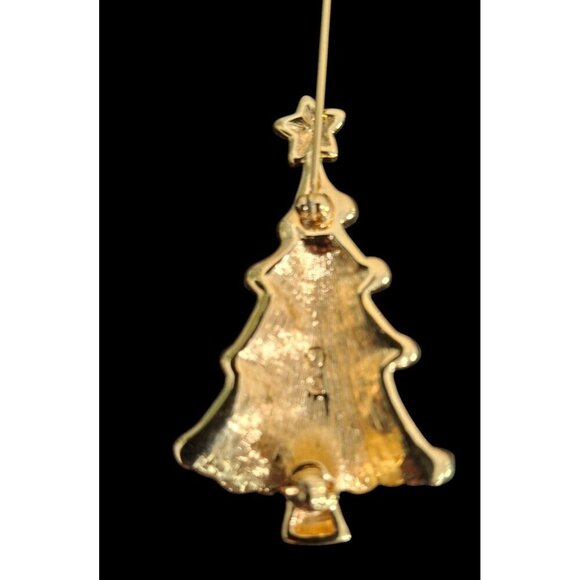 Retired Rare Swarovski Pave Crystal Christmas Tree Pin/Brooch-"Swan" Signed on B - Picture 6 of 8